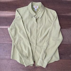 Lime Green Talbots Button Up